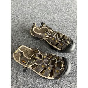 Keen Newport H2 Sandal Gray/Yellow/Tan Mens 8 Hiking Waterproof #3-1‎